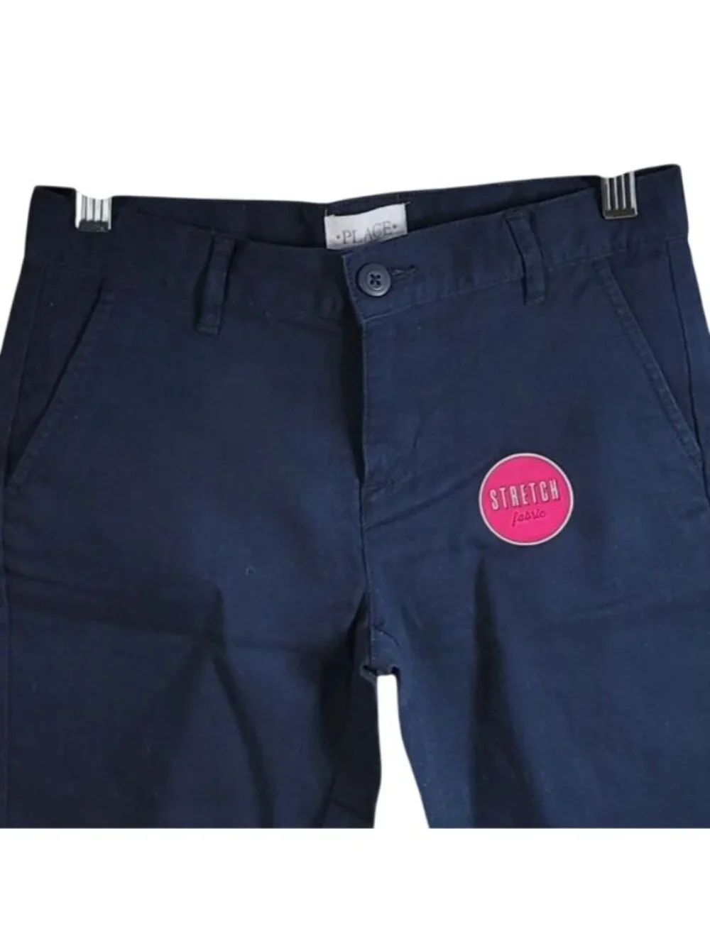 Children's Place Girls School Uniform Shorts Blue SZ 10 Chino Zip Pockets NEW